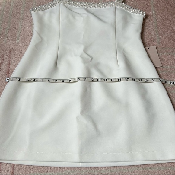 NWT Odd Muse Off White Mini Dress with Faux Pear Trim Size XXXL 14 Bridal Shower - Picture 8 of 15